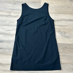 VIUTIL Womens Summer Linen Mini Dress Boat Neck Low Back Sleeveless Small Black